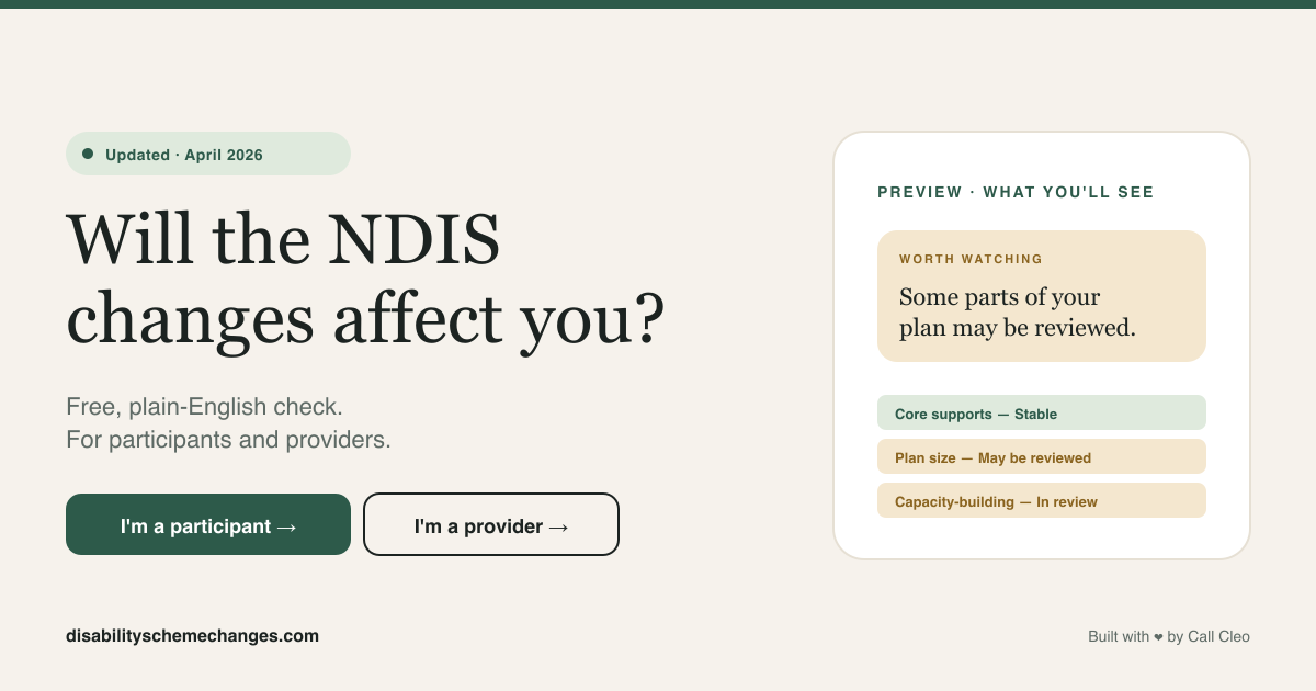 2026 Federal Budget NDIS — Confirmed figures and what they mean